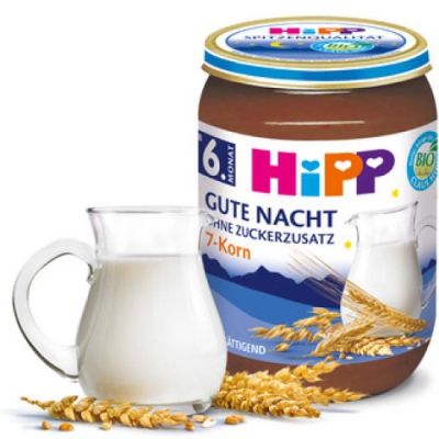 Hipp  Млечна каша "Лека нощ" 7 Зърна Био пюре 4м+