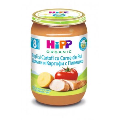 Hipp Пиле с Картофи и Домати Био пюре 8м+