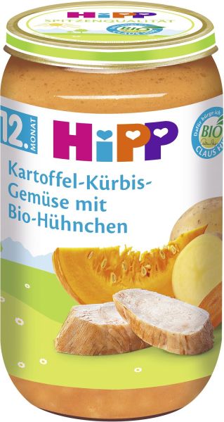 Hipp Картофи и Тиква със Зеленчуци и Пиле Био пюре 12м+