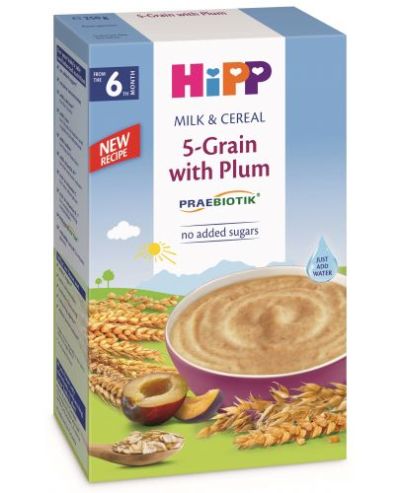Hipp Пребиотик инстантна каша ,5 Зърнени култури и Сливи 6м+