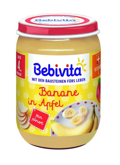 Bebivita Ябълка и Банан пюре 4м+