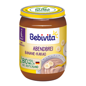 Bebivita Млечна каша  ''Лека нощ" Грис с Банани и Бисквити Био пюре 6м+