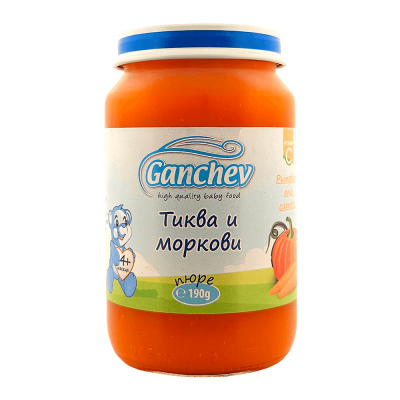 Ganchev Тиква и Морков пюре 4м+