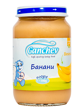 Ganchev Банани пюре 4м+