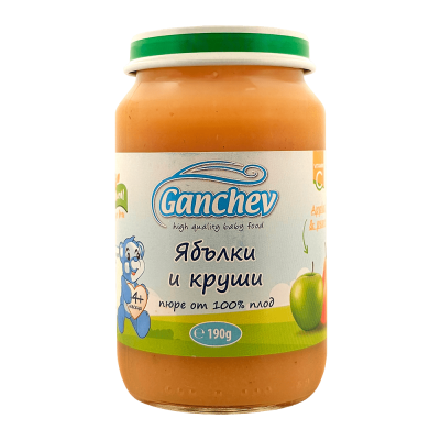 Ganchev Ябълки и Круши пюре 4м+