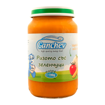 Ganchev Ризото със Зеленчуци  пюре 4м+
