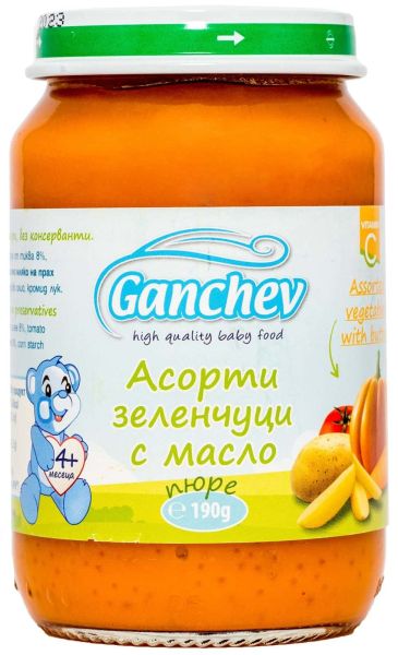 Ganchev Асорти Зеленчуци с масло пюре 4м+