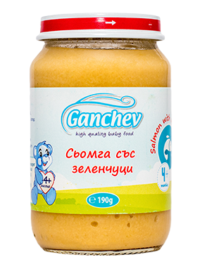 Ganchev Сьомга със Зеленчуци пюре 4м+