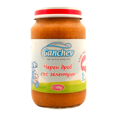 Ganchev Черен Дроб със Зеленчуци пюре 5м+