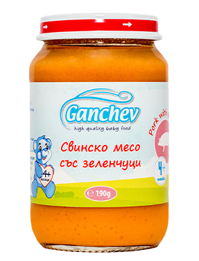 Ganchev Свинско месо със Зеленчуци пюре 4м+