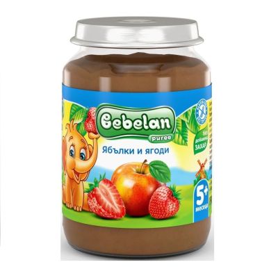 Bebelan Ябълки и Ягоди пюре 5м+