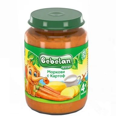 Bebelan Моркови с Картоф и Мляко пюре 4м+