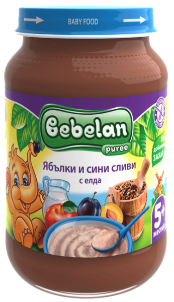 Bebelan Ябълки и Сини Сливи с Елда пюре 5м+