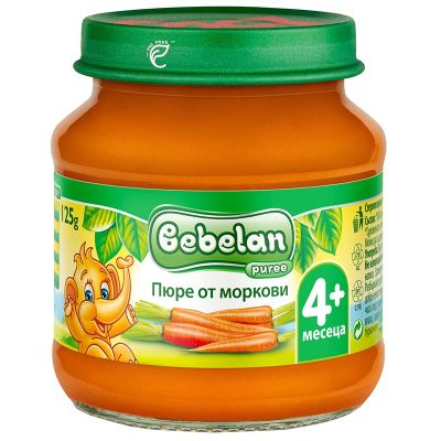 Bebelan Моркови пюре 4м+