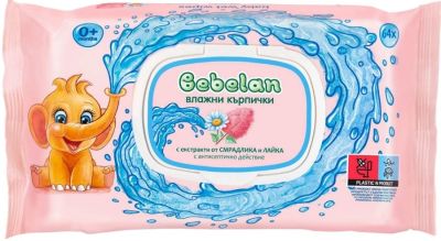 Bebelan Влажни кърпи със Смрадлика и Лайка 64 бр.