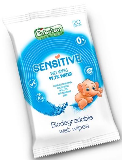  BEBELAN SENSITIVE мокри кърпи 99,7% вода 20бр