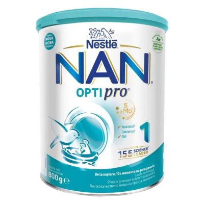Nestle NAN Optipro 1 Адаптирано Мляко за кърмачета 0-6м 800 гр