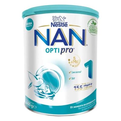 Nestle NAN Optipro 1 Адаптирано Мляко за кърмачета 0-6м 400 г