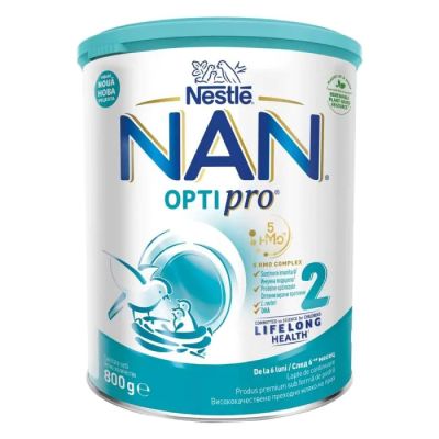 Nestle NAN Optipro 2 Преходно Мляко за бебета 6-12м 800 г
