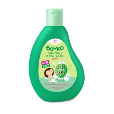 Бoчко Детски шампоан и душ гел 2в1 Диня 1г+