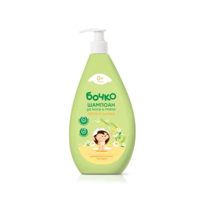 Бочко Шампоан за коса и тяло Липа и Лайка 0м+ 400 мл