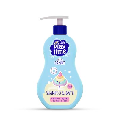 Play Time, Cotton Candy измиващ гел 2 в 1 400 мл