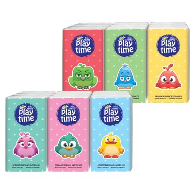 Play Time комплект трипластови сухи кърпи  6 броя