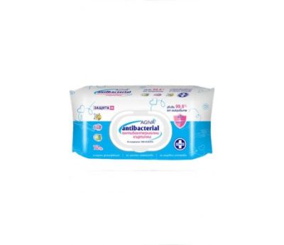 AGIVA Антибактериални влажни кърпички син 72 бр