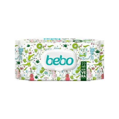 Бебо Мокри кърпи с Алое Вера с капак 72 бр