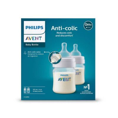 Avent Anti-Colic шише с биберон за новородено 0м+ 125 мл  2 бр
