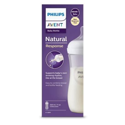 Avent Natural Response шише с биберон 3м+ 330 мл