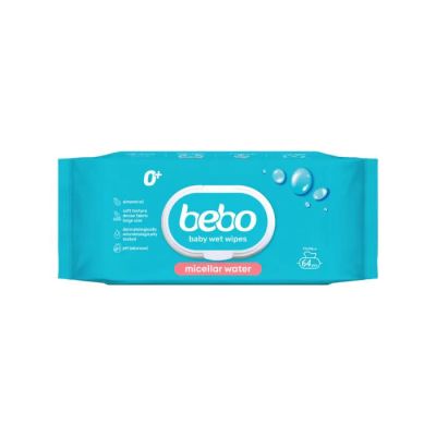 Бебо мокри кърпи с мицеларна вода и капак 64 бр