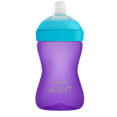 Philips Avent Чаша с мек накрайник My Grippy лилава 9м+ 300 мл 