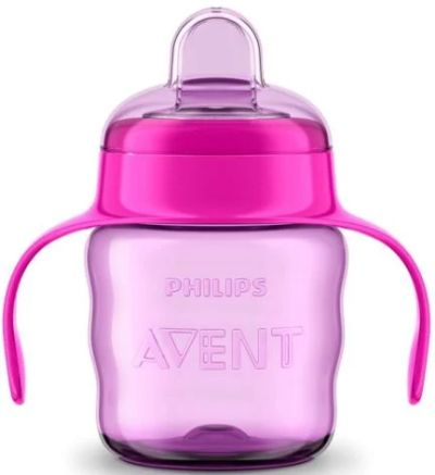 Philips Avent чаша със силиконов улей розова 6м+ 200 мл