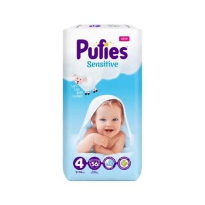 Pufies 4  пелени Sensitive Maxi 56 бр