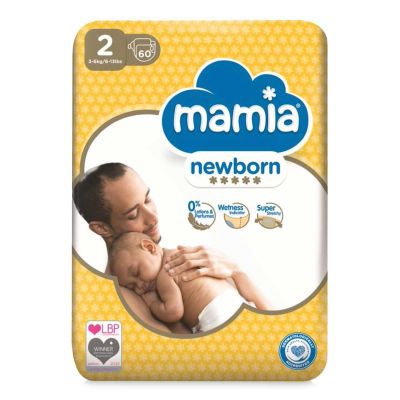 Mamia 2 Newborn пелени 60 бр