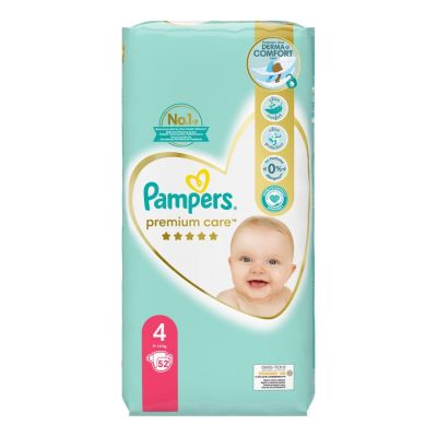 Pampers Premium Care 4 размер пелени 52 бр