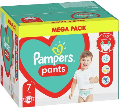 Pampers Pants 7 размер гащички кашон 74 бр