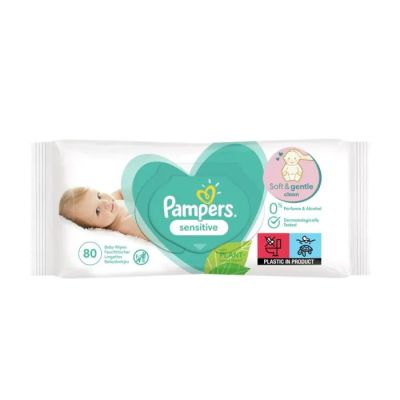 Pampers Sensitive бебешки мокри кърпички 80 бр