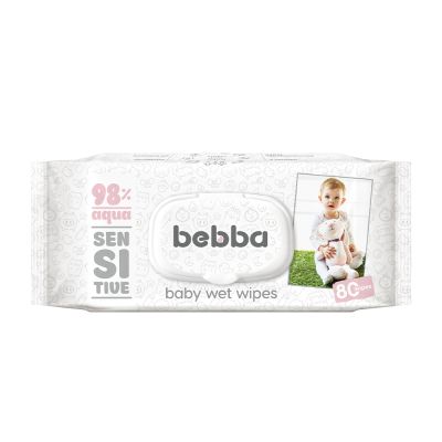 Bebba Sensitive мокри кърпи 98% вода 80 бр