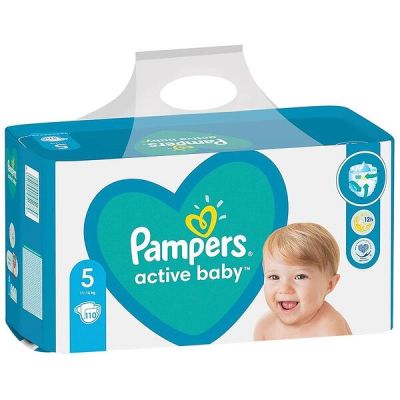 Pampers 5 размер голям пакет пелени Active Baby 110 бр