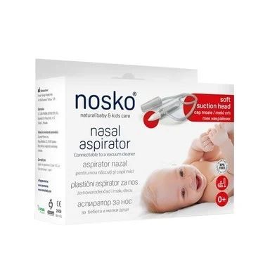 Nosko Аспиратор за нос за деца с мек накрайник 0М+