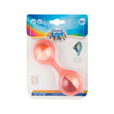 Canpol дрънкалка с въртящи се топчета  розова 0м+