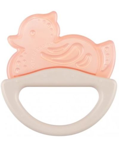 Canpol силиконова чесалка с дрънкалка розово пате 3м+