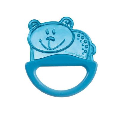 Canpol силиконова чесалка с дрънкалка зелено мече 3м+