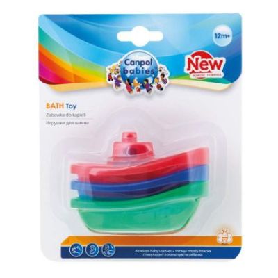 Canpol цветни лодки за баня 3 броя 12м+