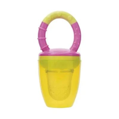 Canpol силиконова мрежа за плодове с дръжка розова 6м+