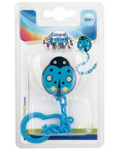 Canpol клипс за залъгалка синя калинка 0м+
