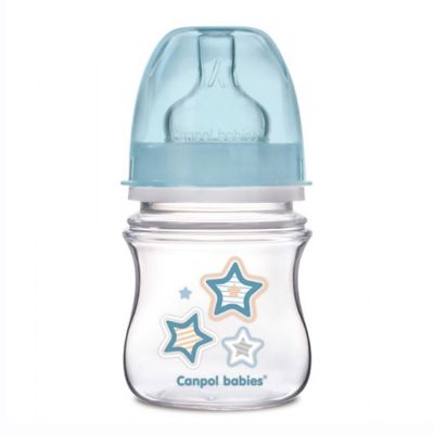 Canpol Anti-colic шише с широко гърло синьо 0м+ 120 мл
