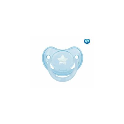 Canpol силиконова залъгалка синя звезда ортодонтска форма 18м+ 